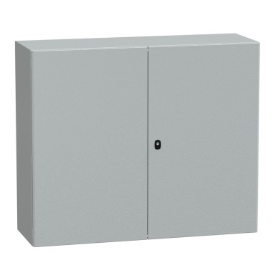 NSYS3D101240D - Wall mounted steel enclosure, Spacial S3D, double plain door, without mounting plate, 1000x1200x400mm, IP55, IK10 - Schneider Electric - Wall mounted steel enclosure, Spacial S3D, double plain door, without mounting plate, 1000x1200x400mm, IP55, IK10 - Schneider Electric - 0