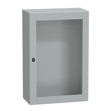 NSYS3D12840T - Wall mounted steel enclosure, Spacial S3D, transparent door, without mounting plate, 1200x800x400mm, IP66, IK08 - Schneider Electric - Wall mounted steel enclosure, Spacial S3D, transparent door, without mounting plate, 1200x800x400mm, IP66, IK08 - Schneider Electric - 0