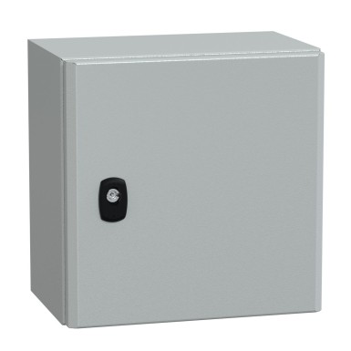 NSYS3D3320P - Wall mounted steel enclosure, Spacial S3D, plain door, with mounting plate, 300x300x200mm, IP66, IK10 - Schneider Electric - Wall mounted steel enclosure, Spacial S3D, plain door, with mounting plate, 300x300x200mm, IP66, IK10 - Schneider Electric - 0