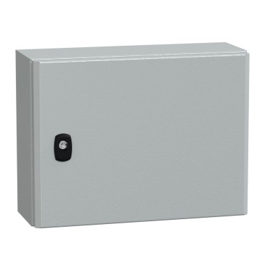 NSYS3D3415P - Wall mounted steel enclosure, Spacial S3D, plain door, with mounting plate, 300x400x150mm, IP66, IK10 - Schneider Electric - Wall mounted steel enclosure, Spacial S3D, plain door, with mounting plate, 300x400x150mm, IP66, IK10 - Schneider Electric - 0