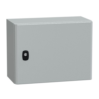 NSYS3D3420P - Wall mounted steel enclosure, Spacial S3D, plain door, with mounting plate, 300x400x200mm, IP66, IK10 - Schneider Electric - Wall mounted steel enclosure, Spacial S3D, plain door, with mounting plate, 300x400x200mm, IP66, IK10 - Schneider Electric - 0