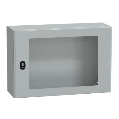 NSYS3D4620T - Wall mounted steel enclosure, Spacial S3D, transparent door, without mounting plate, 400x600x200mm, IP66, IK08 - Schneider Electric - Wall mounted steel enclosure, Spacial S3D, transparent door, without mounting plate, 400x600x200mm, IP66, IK08 - Schneider Electric - 0