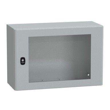 NSYS3D4625T - Wall mounted steel enclosure, Spacial S3D, transparent door, without mounting plate, 400x600x250mm, IP66, IK08 - Schneider Electric - Wall mounted steel enclosure, Spacial S3D, transparent door, without mounting plate, 400x600x250mm, IP66, IK08 - Schneider Electric - 0