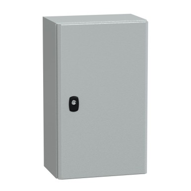 NSYS3D5320 - Wall mounted steel enclosure, Spacial S3D, plain door, without mounting plate, 500x300x200mm, IP66, IK10 - Schneider Electric - Wall mounted steel enclosure, Spacial S3D, plain door, without mounting plate, 500x300x200mm, IP66, IK10 - Schneider Electric - 0