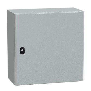 NSYS3D5525 - Wall mounted steel enclosure, Spacial S3D, plain door, without mounting plate, 500x500x250mm, IP66, IK10 - Schneider Electric - Wall mounted steel enclosure, Spacial S3D, plain door, without mounting plate, 500x500x250mm, IP66, IK10 - Schneider Electric - 0