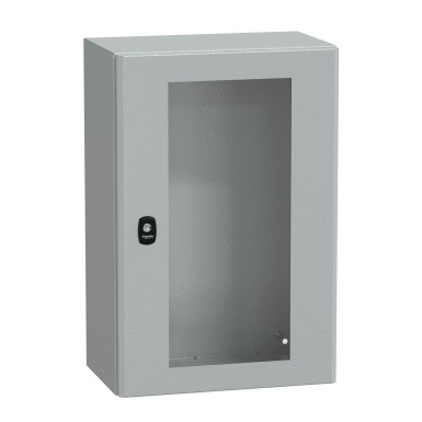 NSYS3D6425T - Wall mounted steel enclosure, Spacial S3D, transparent door, without mounting plate, 600x400x250mm, IP66, IK08 - Schneider Electric - Wall mounted steel enclosure, Spacial S3D, transparent door, without mounting plate, 600x400x250mm, IP66, IK08 - Schneider Electric - 0