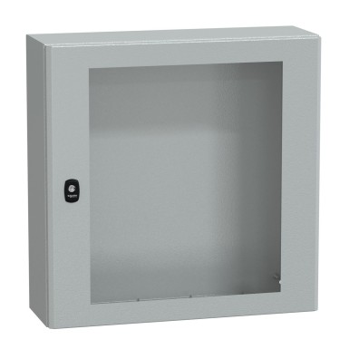 NSYS3D6620T - Wall mounted steel enclosure, Spacial S3D, transparent door, without mounting plate, 600x600x200mm, IP66, IK08 - Schneider Electric - Wall mounted steel enclosure, Spacial S3D, transparent door, without mounting plate, 600x600x200mm, IP66, IK08 - Schneider Electric - 0