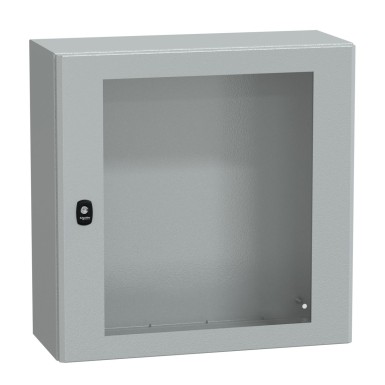 NSYS3D6625T - Wall mounted steel enclosure, Spacial S3D, transparent door, without mounting plate, 600x600x250mm, IP66, IK08 - Schneider Electric - Wall mounted steel enclosure, Spacial S3D, transparent door, without mounting plate, 600x600x250mm, IP66, IK08 - Schneider Electric - 0