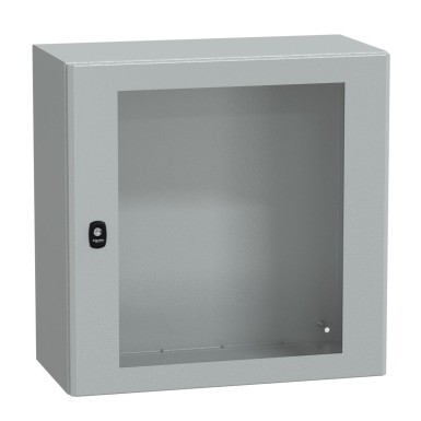 NSYS3D6630T - Wall mounted steel enclosure, Spacial S3D, transparent door, without mounting plate, 600x600x300mm, IP66, IK08 - Schneider Electric - Wall mounted steel enclosure, Spacial S3D, transparent door, without mounting plate, 600x600x300mm, IP66, IK08 - Schneider Electric - 0