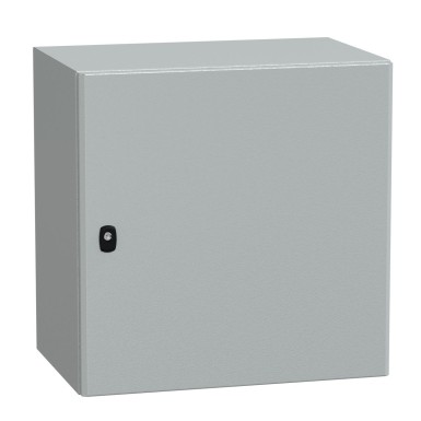 NSYS3D6640 - Wall mounted steel enclosure, Spacial S3D, plain door, without mounting plate, 600x600x400mm, IP66, IK10 - Schneider Electric - Wall mounted steel enclosure, Spacial S3D, plain door, without mounting plate, 600x600x400mm, IP66, IK10 - Schneider Electric - 0