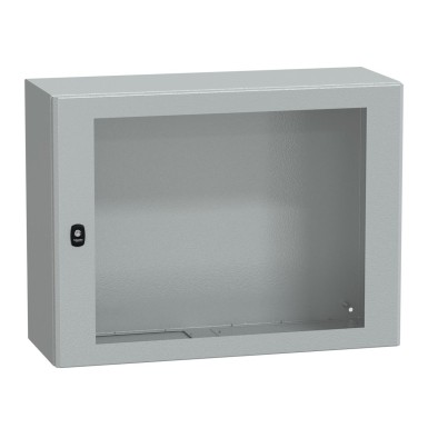 NSYS3D6830T - Wall mounted steel enclosure, Spacial S3D, transparent door, without mounting plate, 600x800x300mm, IP66, IK08 - Schneider Electric - Wall mounted steel enclosure, Spacial S3D, transparent door, without mounting plate, 600x800x300mm, IP66, IK08 - Schneider Electric - 0