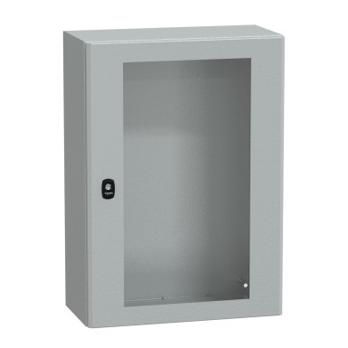 NSYS3D7525T - Wall mounted steel enclosure, Spacial S3D, transparent door, without mounting plate, 700x500x250mm, IP66, IK08 - Schneider Electric - Wall mounted steel enclosure, Spacial S3D, transparent door, without mounting plate, 700x500x250mm, IP66, IK08 - Schneider Electric - 0