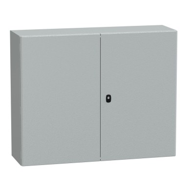 NSYS3D81030D - Wall mounted steel enclosure, Spacial S3D, double plain door, without mounting plate, 800x1000x300mm, IP55, IK10 - Schneider Electric - Wall mounted steel enclosure, Spacial S3D, double plain door, without mounting plate, 800x1000x300mm, IP55, IK10 - Schneider Electric - 0