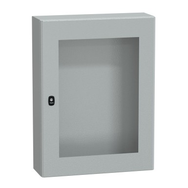 NSYS3D8620T - Wall mounted steel enclosure, Spacial S3D, transparent door, without mounting plate, 800x600x200mm, IP66, IK08 - Schneider Electric - Wall mounted steel enclosure, Spacial S3D, transparent door, without mounting plate, 800x600x200mm, IP66, IK08 - Schneider Electric - 0