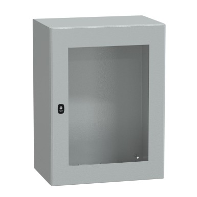 NSYS3D8640T - Wall mounted steel enclosure, Spacial S3D, transparent door, without mounting plate, 800x600x400mm, IP66, IK08 - Schneider Electric - Wall mounted steel enclosure, Spacial S3D, transparent door, without mounting plate, 800x600x400mm, IP66, IK08 - Schneider Electric - 0