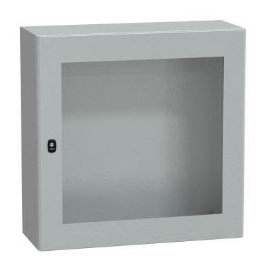 NSYS3D8830T - Wall mounted steel enclosure, Spacial S3D, transparent door, without mounting plate, 800x800x300mm, IP66, IK08 - Schneider Electric - Wall mounted steel enclosure, Spacial S3D, transparent door, without mounting plate, 800x800x300mm, IP66, IK08 - Schneider Electric - 0