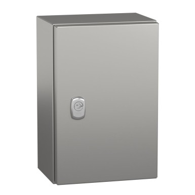 NSYS3X3215 - Wall mounted enclosure, Spacial S3X, stainless steel 304L, plain door, 300x200x150mm, IP66 - Schneider Electric - Wall mounted enclosure, Spacial S3X, stainless steel 304L, plain door, 300x200x150mm, IP66 - Schneider Electric - 0