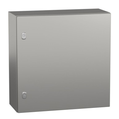 NSYS3X6625 - Wall mounted enclosure, Spacial S3X, stainless steel 304L, plain door, 600x600x250mm, IP66 - Schneider Electric - Wall mounted enclosure, Spacial S3X, stainless steel 304L, plain door, 600x600x250mm, IP66 - Schneider Electric - 0