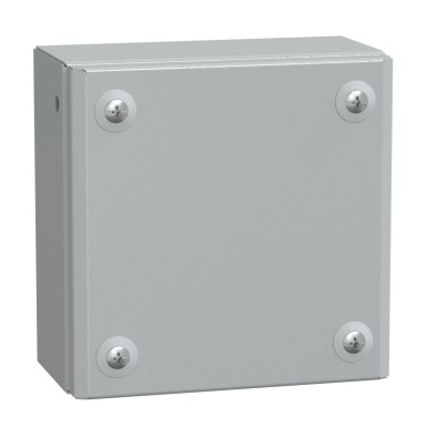 NSYSBM15158 - Metal industrial box plain door H150xW150xD80 IP66 IK10 RAL 7035 - Schneider Electric - Metal industrial box plain door H150xW150xD80 IP66 IK10 RAL 7035 - Schneider Electric - 0