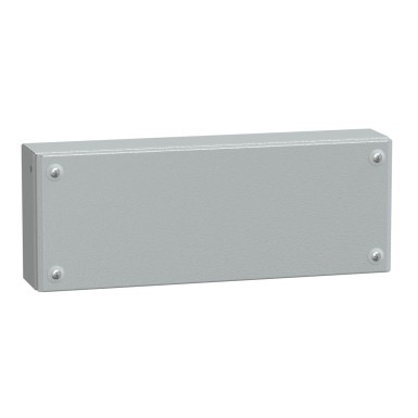 NSYSBM15408 - Metal industrial box plain door H150xW400xD80 IP66 IK10 RAL 7035 - Schneider Electric - Metal industrial box plain door H150xW400xD80 IP66 IK10 RAL 7035 - Schneider Electric - 0