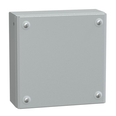 NSYSBM20208 - Metal industrial box plain door H200xW200xD80 IP66 IK10 RAL 7035 - Schneider Electric - Metal industrial box plain door H200xW200xD80 IP66 IK10 RAL 7035 - Schneider Electric - 0