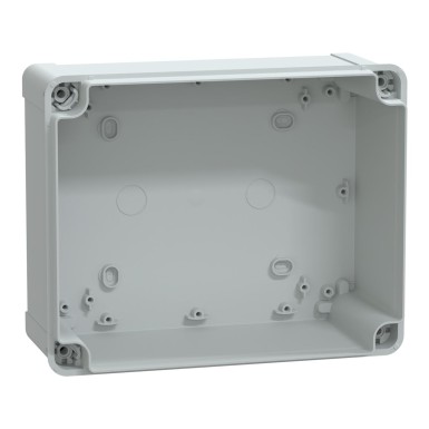 NSYTBS241910 - ABS box IP66 IK07 RAL7035 Int.H225W175D100 Ext.H241W191D128 Opaque cover H20 - Schneider Electric - ABS box IP66 IK07 RAL7035 Int.H225W175D100 Ext.H241W191D128 Opaque cover H20 - Schneider Electric - 1