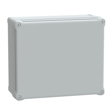 NSYTBS342916H - ABS box IP66 IK07 RAL7035 Int.H325W275D160 Ext.H341W291D168 Opaque cover H60 - Schneider Electric - ABS box IP66 IK07 RAL7035 Int.H325W275D160 Ext.H341W291D168 Opaque cover H60 - Schneider Electric - 0