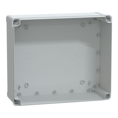 NSYTBS342916H - ABS box IP66 IK07 RAL7035 Int.H325W275D160 Ext.H341W291D168 Opaque cover H60 - Schneider Electric - ABS box IP66 IK07 RAL7035 Int.H325W275D160 Ext.H341W291D168 Opaque cover H60 - Schneider Electric - 1