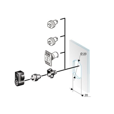 NSYTC7CRN - Square lock insert 7mm, for Spacial CRN or Thalassa PLM enclosures. - Schneider Electric - Square lock insert 7mm, for Spacial CRN or Thalassa PLM enclosures. - Schneider Electric - 0