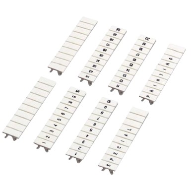 NSYTRAB510 - Marking strip, Linergy TR, clip in type, 5mm, printed characters 1 to 10, printed horizontal, white, Set of 10 - Schneider Electric - Marking strip, Linergy TR, clip in type, 5mm, printed characters 1 to 10, printed horizontal, white, Set of 10 - Schneider Electric - 0