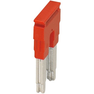 NSYTRAL162 - Plug-in bridge, Linergy TR, 2 points, for 16mmІ terminal blocks, 2 way, red, set of 10 - Schneider Electric - Plug-in bridge, Linergy TR, 2 points, for 16mmІ terminal blocks, 2 way, red, set of 10 - Schneider Electric - 0