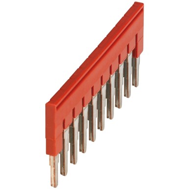 NSYTRAL410 - Plug-in bridge, Linergy TR, 10 points, for 4mmІ terminal blocks, red, 10 way, set of 10 - Schneider Electric - Plug-in bridge, Linergy TR, 10 points, for 4mmІ terminal blocks, red, 10 way, set of 10 - Schneider Electric - 0