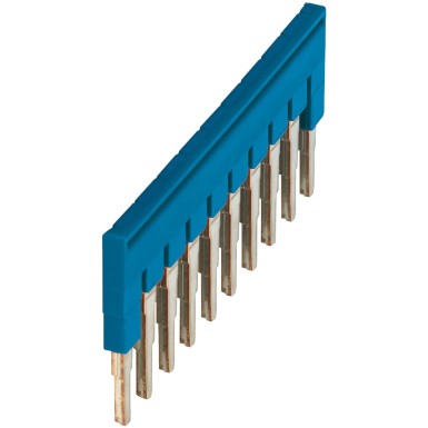 NSYTRAL410BL - Plug-in bridge, Linergy TR, 10 points, for 4mmІ terminal blocks, blue, 10 way, set of 10 - Schneider Electric - Plug-in bridge, Linergy TR, 10 points, for 4mmІ terminal blocks, blue, 10 way, set of 10 - Schneider Electric - 0