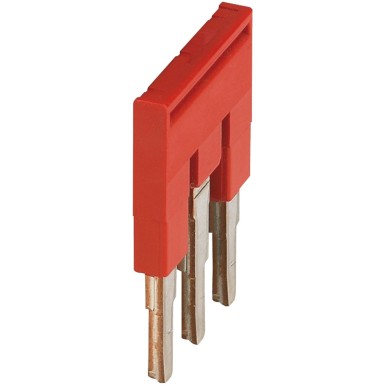 NSYTRAL43 - Plug-in bridge, Linergy TR, 3 pole, for 4mmІ terminal blocks, 6.2mm pitch, red, 3 way, set of 50 - Schneider Electric - Plug-in bridge, Linergy TR, 3 pole, for 4mmІ terminal blocks, 6.2mm pitch, red, 3 way, set of 50 - Schneider Electric - 0