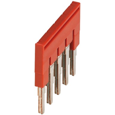 NSYTRAL45 - Plug-in bridge, Linergy TR, 5 points, for 4mmІ terminal blocks, red, 5 ways, set of 50 - Schneider Electric - Plug-in bridge, Linergy TR, 5 points, for 4mmІ terminal blocks, red, 5 ways, set of 50 - Schneider Electric - 0