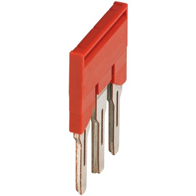 NSYTRAL63 - Plug-in bridge, Linergy TR, 3 points, for 6mmІ terminal blocks, red, 3 way, set of 10 - Schneider Electric - Plug-in bridge, Linergy TR, 3 points, for 6mmІ terminal blocks, red, 3 way, set of 10 - Schneider Electric - 0