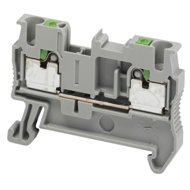 NSYTRP22 - Terminal block, Linergy TR, push-in type, feed through, 2 points, 2.5mmІ, grey, set of 50 - Schneider Electric - Terminal block, Linergy TR, push-in type, feed through, 2 points, 2.5mmІ, grey, set of 50 - Schneider Electric - 0