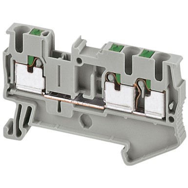 NSYTRP23 - Terminal block, Linergy TR, push-in type, feed through, 3 points, 2.5mmІ, grey, set of 50 - Schneider Electric - Terminal block, Linergy TR, push-in type, feed through, 3 points, 2.5mmІ, grey, set of 50 - Schneider Electric - 0