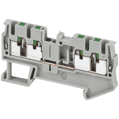 NSYTRP24 - Terminal block, Linergy TR, push-in type, feed through, 4 points, 2.5mmІ, grey, set of 50 - Schneider Electric - Terminal block, Linergy TR, push-in type, feed through, 4 points, 2.5mmІ, grey, set of 50 - Schneider Electric - 0