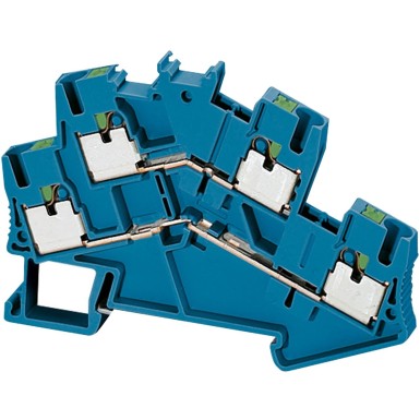 NSYTRP24DBL - Terminal block, Linergy TR, push-in type, feed through, 2 level, 4 points, 2.5mmІ, blue, set of 50 - Schneider Electric - Terminal block, Linergy TR, push-in type, feed through, 2 level, 4 points, 2.5mmІ, blue, set of 50 - Schneider Electric - 0