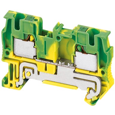 NSYTRP42PE - PUSHIN TERMINAL, FEED THROUGH, GROUNDED, 2 POINTS, 4MM2, GN/YE - Schneider Electric - PUSHIN TERMINAL, FEED THROUGH, GROUNDED, 2 POINTS, 4MM2, GN/YE - Schneider Electric - 0