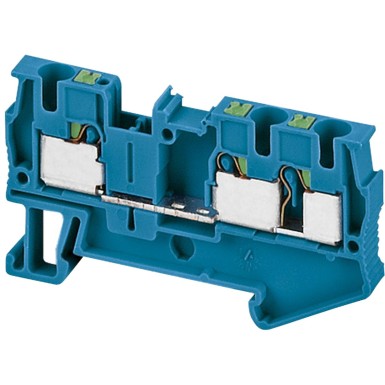 NSYTRP43BL - Terminal block, Linergy TR, push-in type, feed through, 3 points, 4mmІ, blue, set of 50 - Schneider Electric - Terminal block, Linergy TR, push-in type, feed through, 3 points, 4mmІ, blue, set of 50 - Schneider Electric - 0