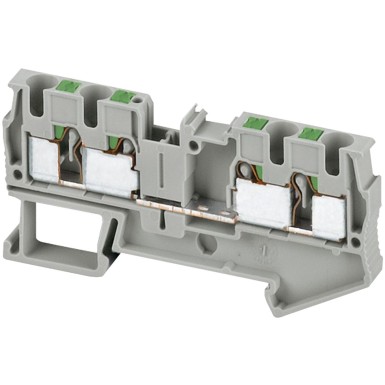 NSYTRP44 - Terminal block, Linergy TR, push-in type, feed through, 4 points, 4mmІ, grey, set of 50 - Schneider Electric - Terminal block, Linergy TR, push-in type, feed through, 4 points, 4mmІ, grey, set of 50 - Schneider Electric - 0