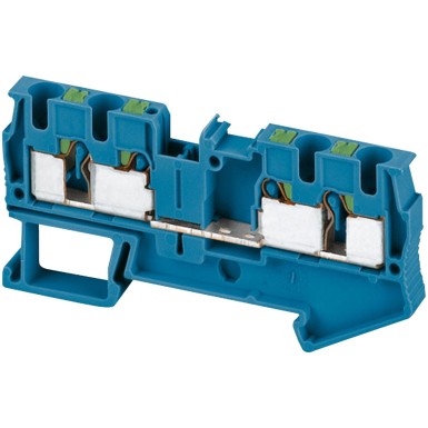 NSYTRP44BL - Terminal block, Linergy TR, push-in type, feed through, 4 points, 4mmІ, blue, set of 50 - Schneider Electric - Terminal block, Linergy TR, push-in type, feed through, 4 points, 4mmІ, blue, set of 50 - Schneider Electric - 0