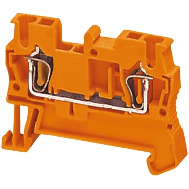 NSYTRR22AR - Terminal block, Linergy TR, spring type, feed through, 2 points, 2.5mmІ, orange - Schneider Electric - Terminal block, Linergy TR, spring type, feed through, 2 points, 2.5mmІ, orange - Schneider Electric - 0