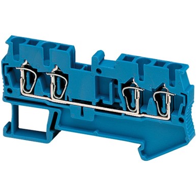 NSYTRR24BL - Terminal block, Linergy TR, spring type, feed through, 4 points, 2.5mmІ, blue, set of 50 - Schneider Electric - Terminal block, Linergy TR, spring type, feed through, 4 points, 2.5mmІ, blue, set of 50 - Schneider Electric - 0