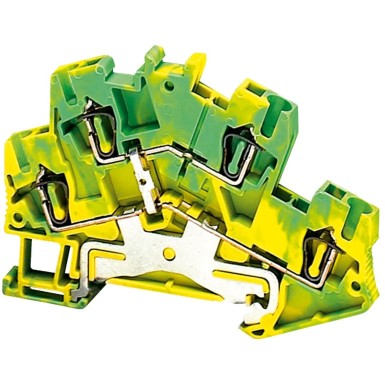 NSYTRR24DPE - Terminal block, Linergy TR, spring type, protective earth, 2 level, 4 points, 2.5mmІ, Green-yellow, set of 50 - Schneider Electric - Terminal block, Linergy TR, spring type, protective earth, 2 level, 4 points, 2.5mmІ, Green-yellow, set of 50 - Schneider Electric - 0