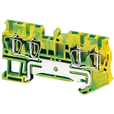 NSYTRR24PE - Terminal block, Linergy TR, spring type, protective earth, 4 points, 2.5mmІ, green-yellow, set of 50 - Schneider Electric - Terminal block, Linergy TR, spring type, protective earth, 4 points, 2.5mmІ, green-yellow, set of 50 - Schneider Electric - 0