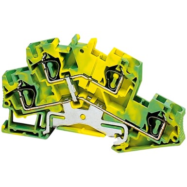 NSYTRR44DPE - Terminal block, Linergy TR, spring type, protective earth, 2 level, 4 points, 4mmІ, green-yellow, set of 50 - Schneider Electric - Terminal block, Linergy TR, spring type, protective earth, 2 level, 4 points, 4mmІ, green-yellow, set of 50 - Schneider Electric - 0