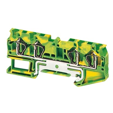 NSYTRR44PE - Terminal block, Linergy TR, spring type, protective earth, 4 points, 4mmІ, green-yellow, set of 50 - Schneider Electric - Terminal block, Linergy TR, spring type, protective earth, 4 points, 4mmІ, green-yellow, set of 50 - Schneider Electric - 0